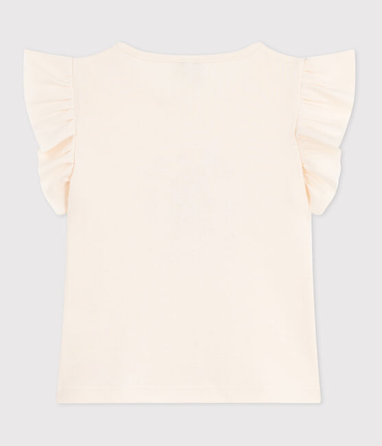 Children's short-sleeved printed cotton T-shirt AVALANCHE Ecru