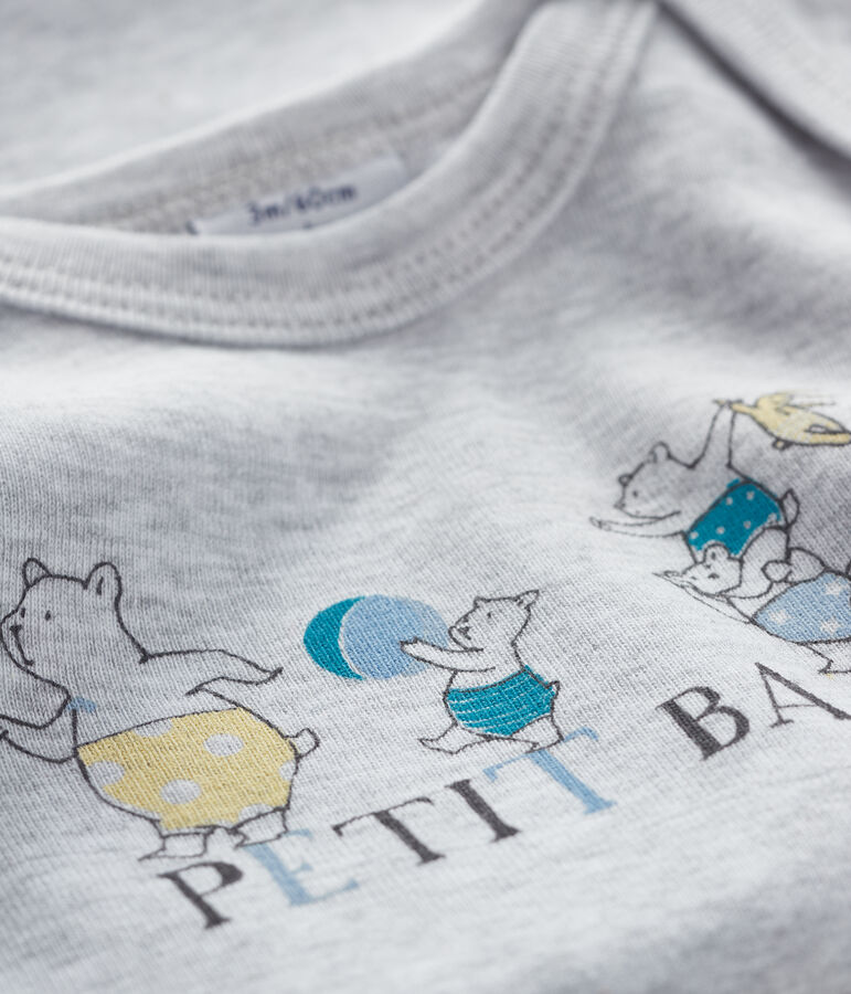 Baby boys-girls' long-sleeved bodysuit grey