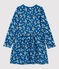 Girls' Long-Sleeved Fleece Dress MALLARD /MULTICO