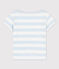 Girls' Short-Sleeved Cotton T-Shirt PLEINAIR /MARSHMALLOW
