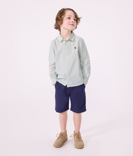 Children's long-sleeved stripy cotton shirt PAUL /ECUME