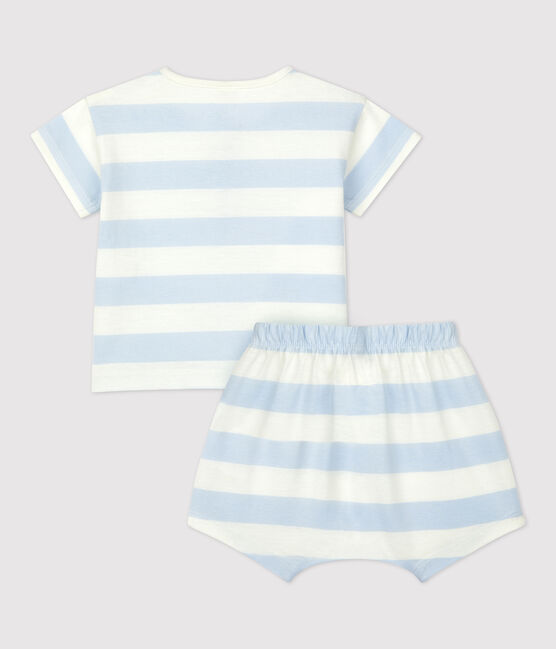 Babies' Jersey Striped Clothing - 2-Piece Set PLEINAIR /MARSHMALLOW
