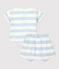 Babies' Jersey Striped Clothing - 2-Piece Set PLEINAIR /MARSHMALLOW