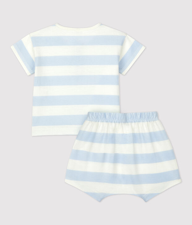 Babies' Jersey Striped Clothing - 2-Piece Set blue/white
