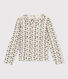 Girls' Long-Sleeved Floral Cotton T-Shirt