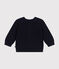 Babies' Knitted Cotton Cardigan SMOKING blue