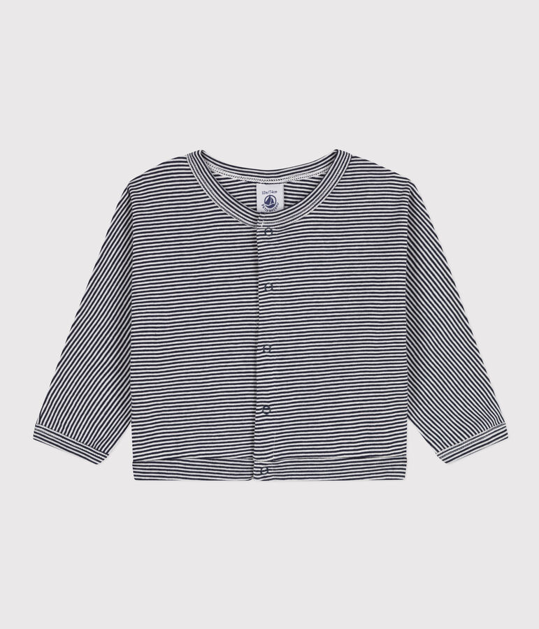 Babies' Cotton Cardigan blue/white