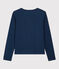 Women's Plain Linen and Cotton Blend Cardigan MEDIEVAL blue