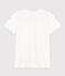 Women's short-sleeved, round-necked Straight T-shirt in fine jersey ECUME white