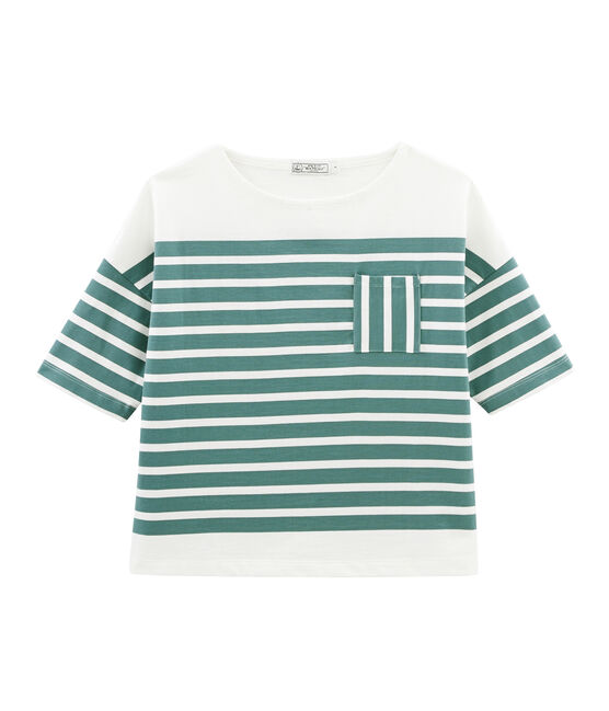 Women's Sailor Top BRUT blue/MARSHMALLOW white