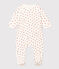 Babies' Patterned Fleece Pyjamas MARSHMALLOW white/MULTICO white