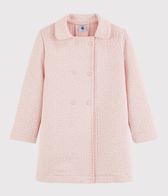 Girls' Quilted Tube Knit Coat MINOIS pink