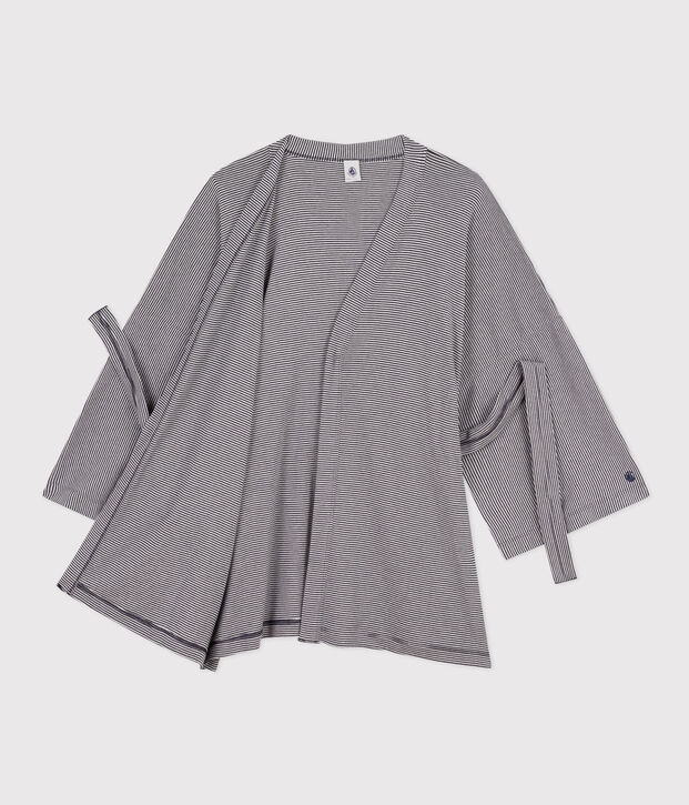 Women's Striped Kimono blue/white