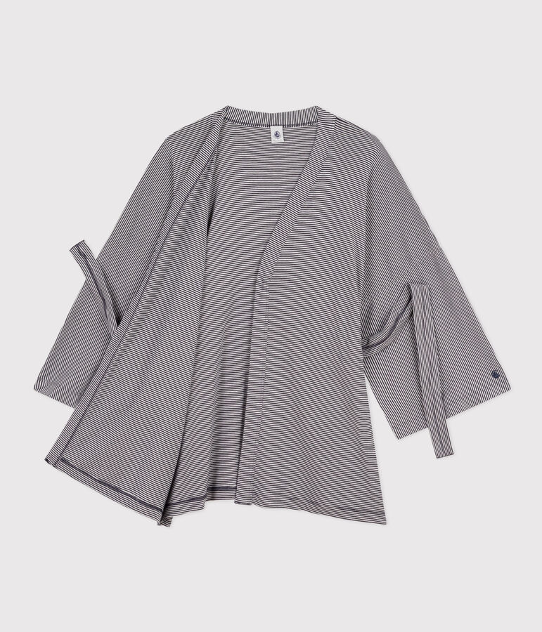 Women's Striped Kimono blue/white