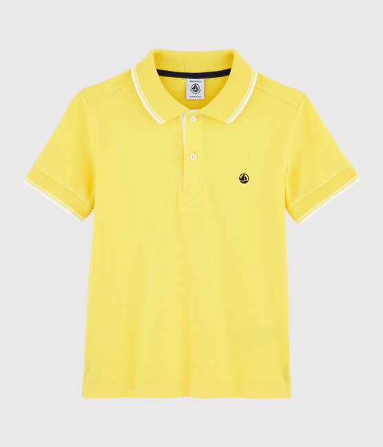 Boys' Short-Sleeved Jersey Polo Shirt RAIPONCE yellow