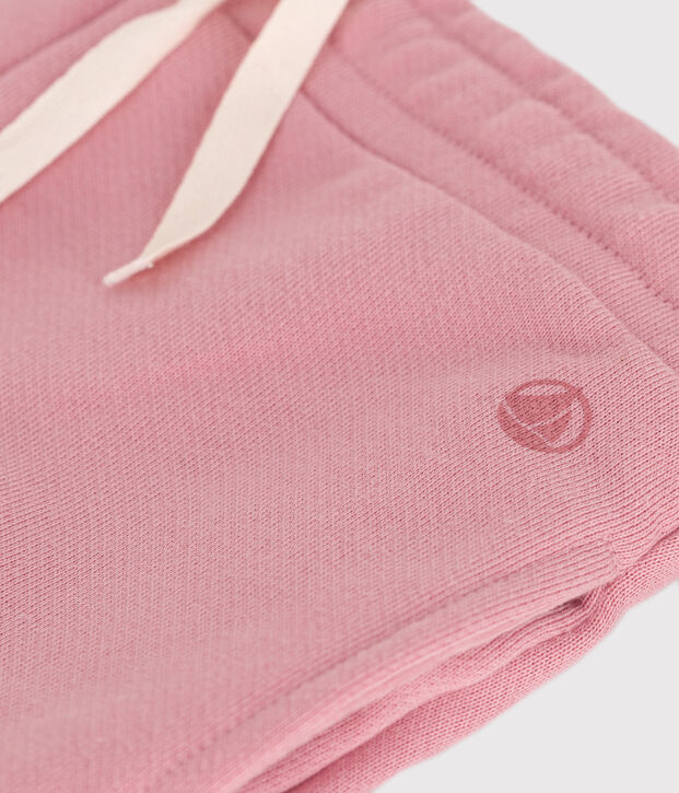 Children's jogging bottoms in plain cotton pink