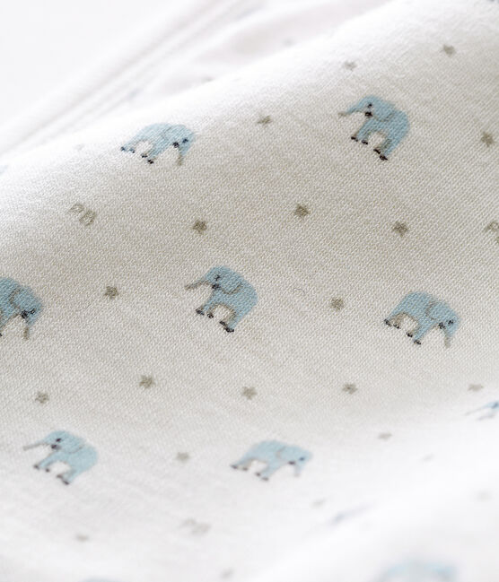 Baby boys' printed bib MARSHMALLOW white/MULTICO white