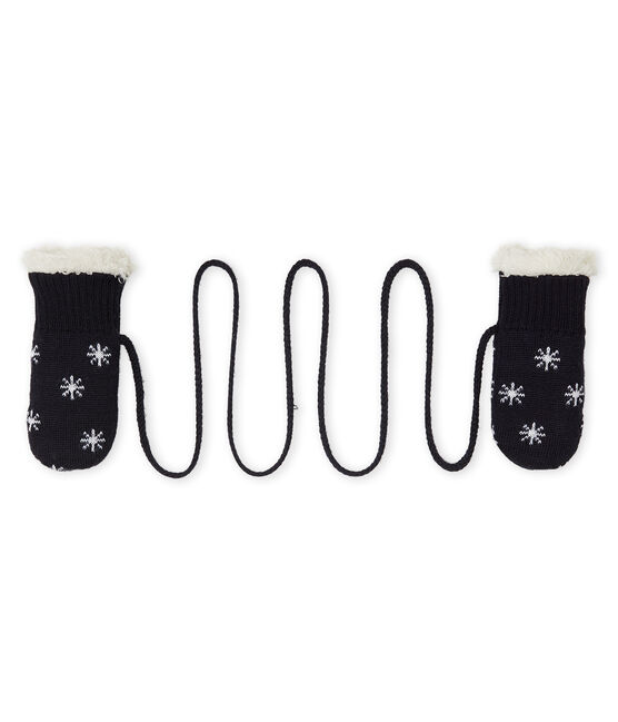 Baby Boys' Sherpa-Lined Mittens SMOKING blue/MARSHMALLOW white