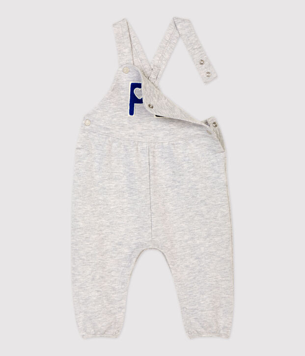 Babies' Fleece Dungarees grey