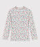 Children's UV-protective long-sleeved floral swim T-shirt MARSHMALLOW white/MULTICO white