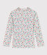Children's UV-protective long-sleeved floral swim T-shirt