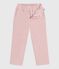 Girls' plain corduroy trousers JOLI pink