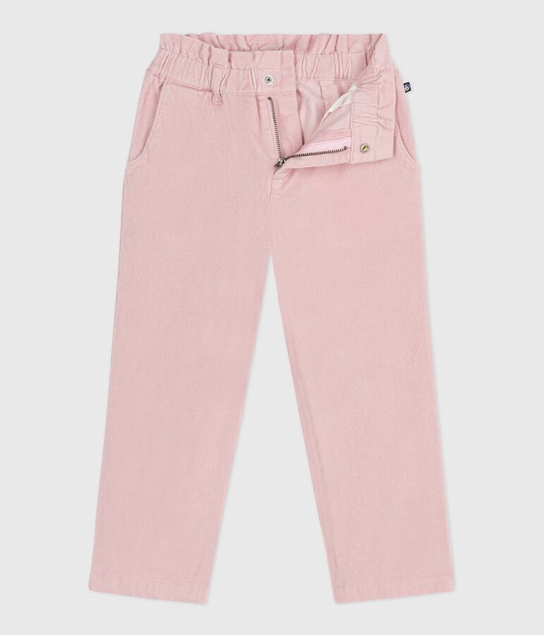 Children's plain corduroy trousers pink