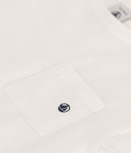 Babies' Short-Sleeved Slub Jersey T-Shirt MARSHMALLOW white