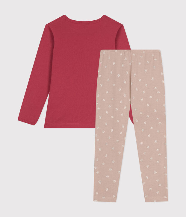 Boys' long-sleeved cotton pyjamas pink/multicolor