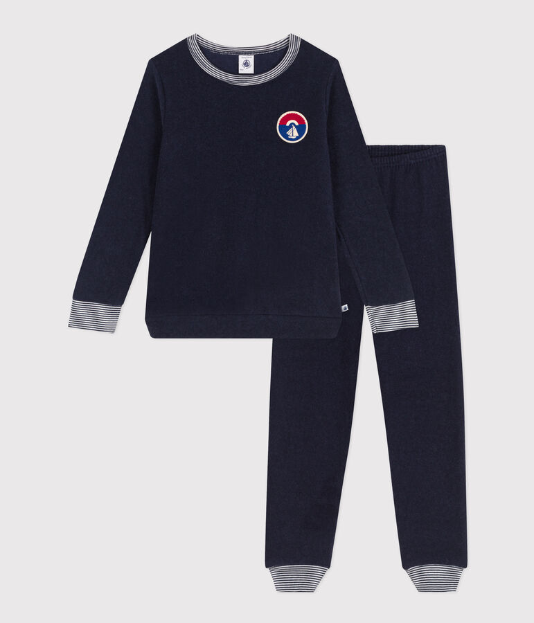 Children's Unisex Terry Towelling Pyjamas blue
