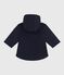 Babies' plain mid-length parka SMOKING blue