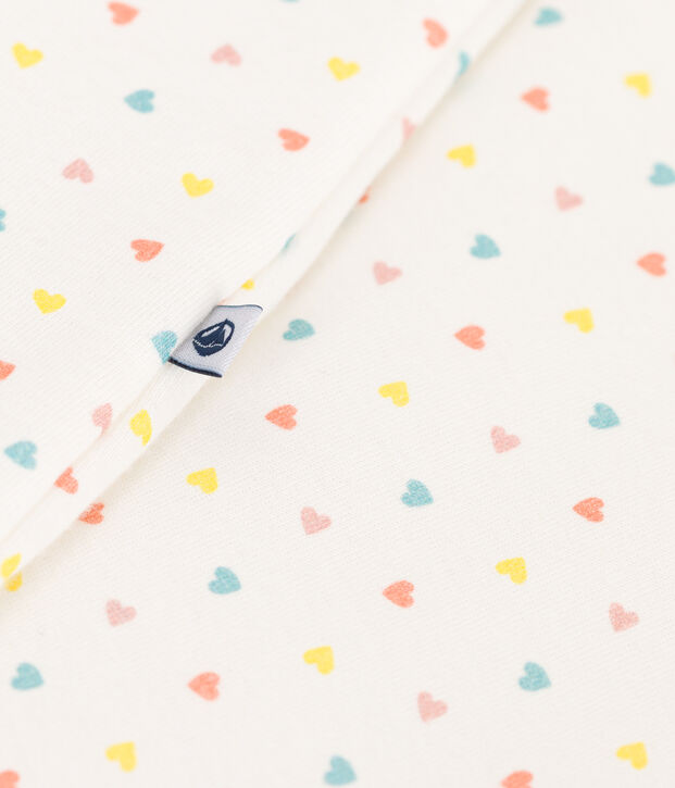 Baby sleeping bag in printed cotton TOG 1.5 white/multicolor