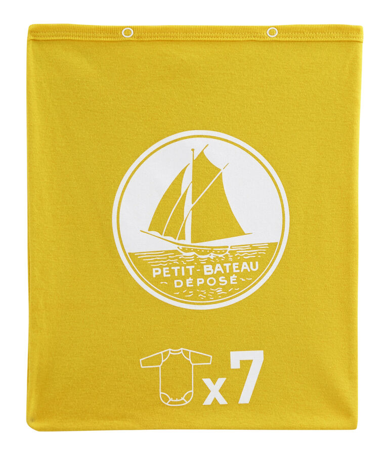 Surprise pack of 7 long-sleeved bodysuits for baby boys multicolor