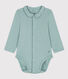 Babies' Long-Sleeved Cotton Bodysuit With Collar