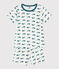 Children's short pyjamas in cotton printed with whales MARSHMALLOW green/DRAGONFLY