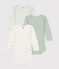 Babies' cotton long-sleeved mini whale-patterned bodysuits - 3-pack variante 1