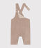 Babies' corduroy dungarees HUITRE