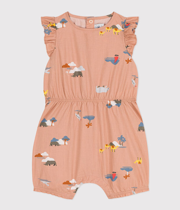 Babies' Printed Poplin Playsuit beige/multicolor