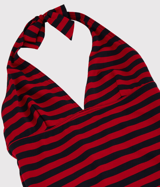 Women's Recycled One-Piece Swimsuit blue/red