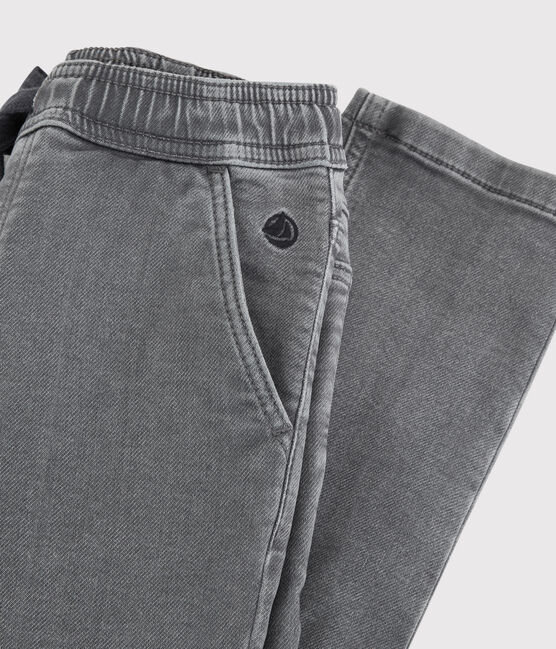 Boys' Eco-Friendly Regular Denim Trousers GRIS grey