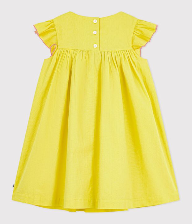 Children's short-sleeved cotton dress yellow