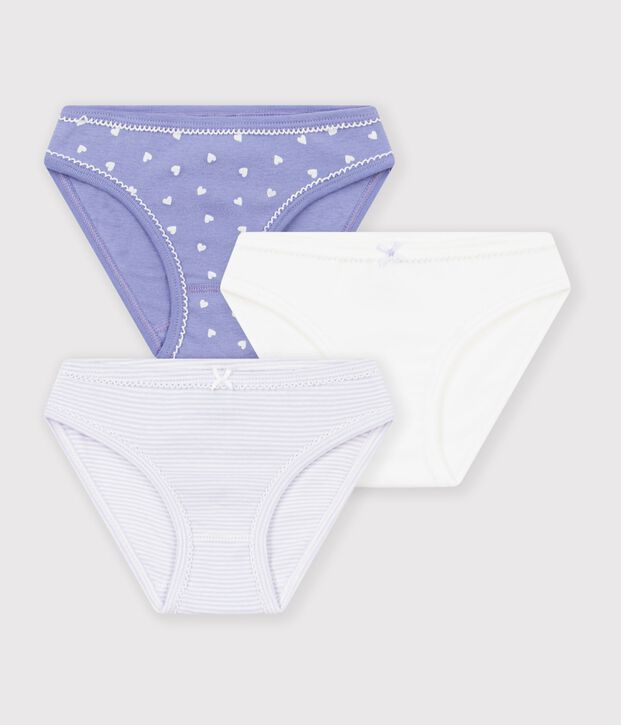 Pack of children's cotton pants with hearts multicolor