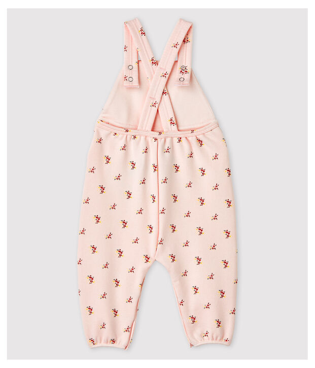 Baby Girls' Printed Fleece Dungarees pink/multicolor