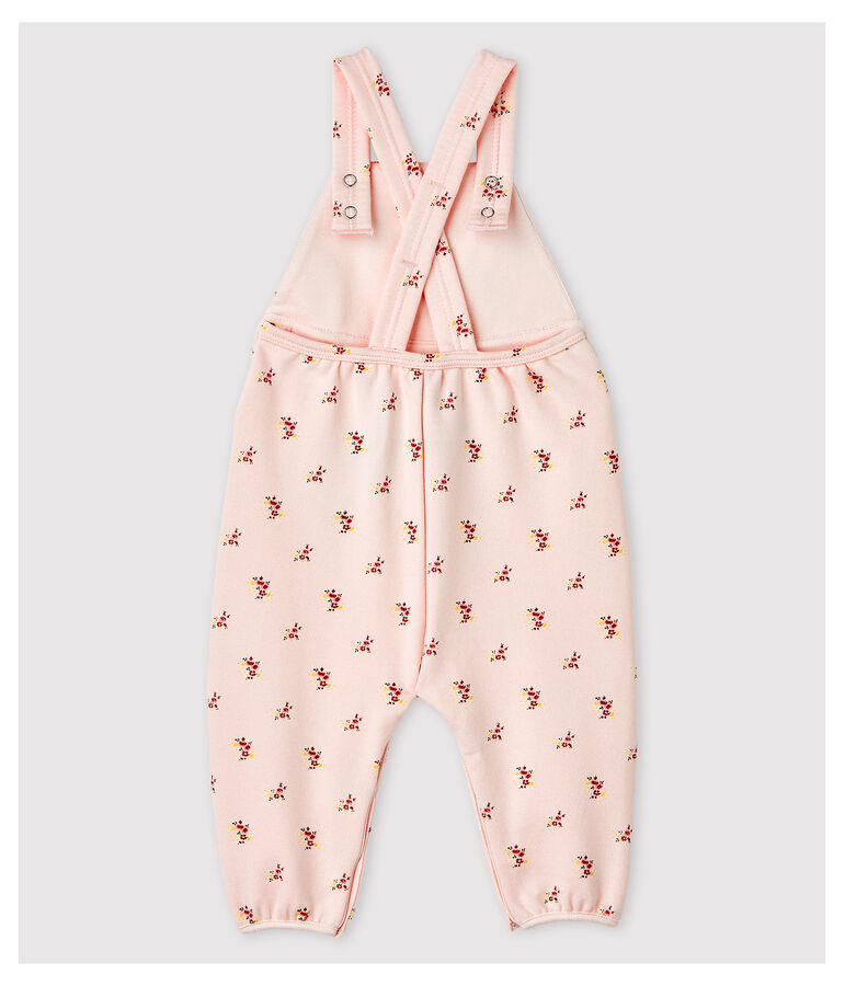 Baby Girls' Printed Fleece Dungarees pink/multicolor