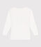 Children's long-sleeved cotton T-shirt ECUME white/MULTICO white