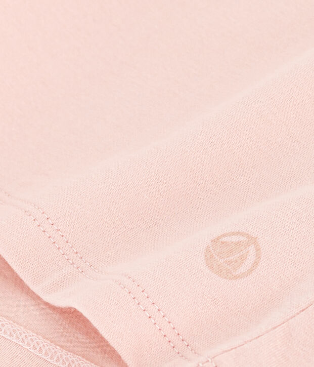 Women's Straight Round-Neck Cotton T-Shirt pink