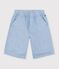Children's Bermuda shorts in plain cotton blue