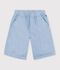 Children's Bermuda shorts in plain cotton blue