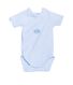 Newborn baby boy short-sleeve bodysuit in milleraies stripe