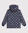 Children's heart print raincoat blue/multicolor